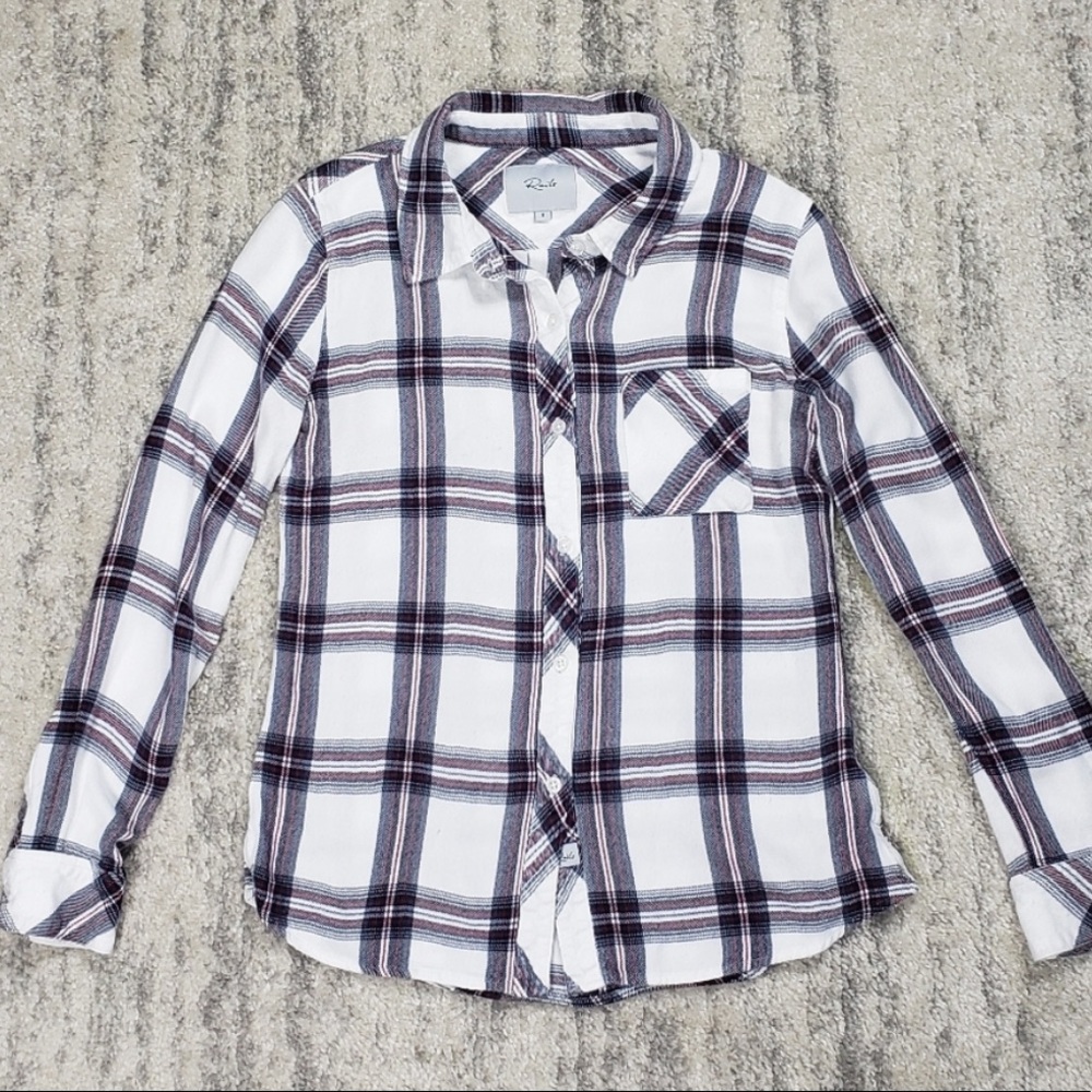 Rails Hunter Plaid Button Down Blouse - image 3